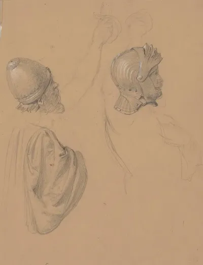 Studies Of Heads In Helmets Queen Jadwigas Oath