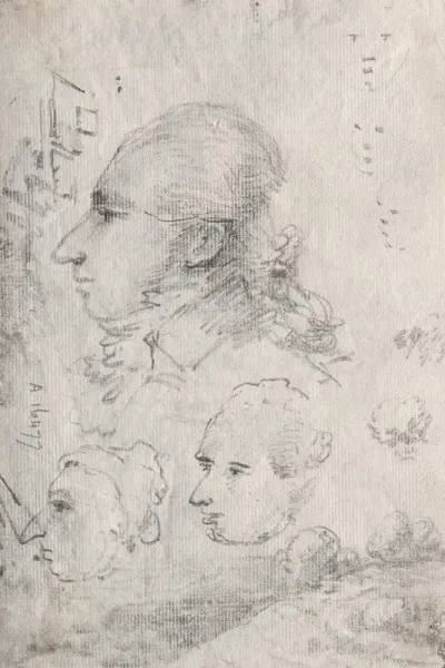 Studies Of Heads Verso