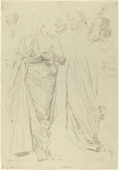 Studies Of Men In Togas Recto