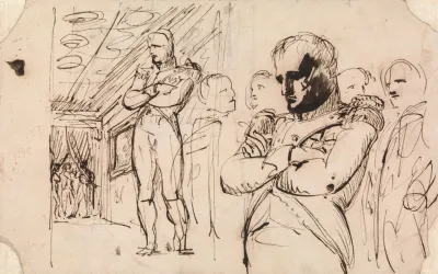 Studies Of Napoleon Arms Folded With Other Figures