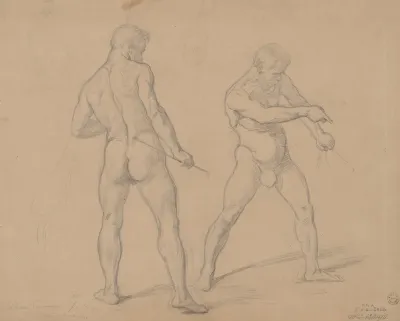 Studies Of Nude Males To The Painting Martyrdom Of St Josaphat Kuntsevych