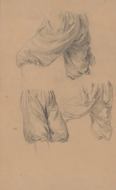 Studies Of Pants Of The Assailants Of St Matthias To The Painting Martyrdom Of St Matthias