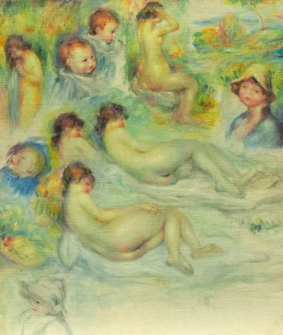 Studies Of Pierre Renoir His Mother Aline Charigot Nudes And Landscape