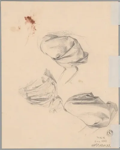 Studies Of Sleeve And Robe Fragment