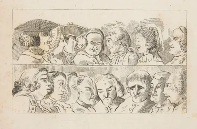 Studies Of Smiling Faces Above Studies Of Downcast Faces