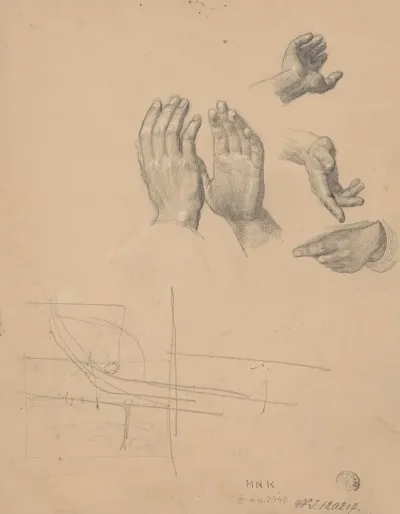 Studies Of The Hand Of St Matthias And High Priests
