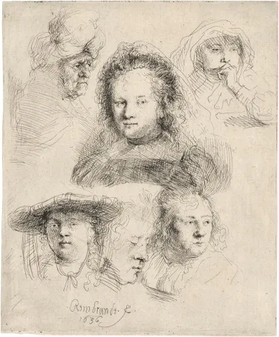 Studies Of The Head Of Saskia And Others 2