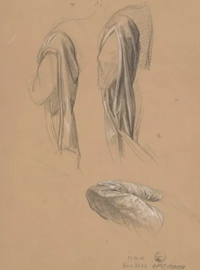 Studies Of The Queens Dress Sleeves For The Painting Queen Jadwigas Oath