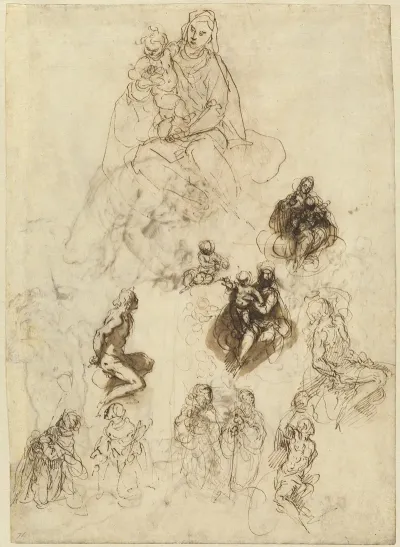 Studies Of The Virgin And Child With Saints