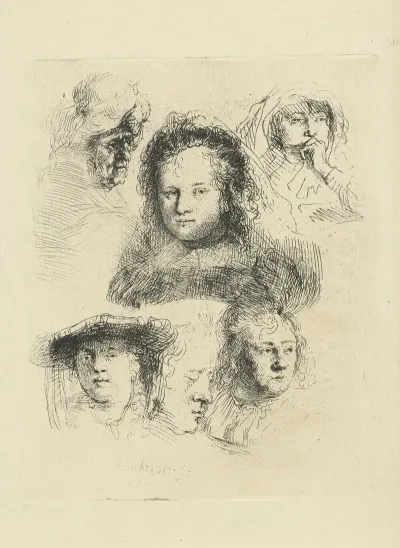 Studies Van Het Hoofd Van Saskia En Anderen