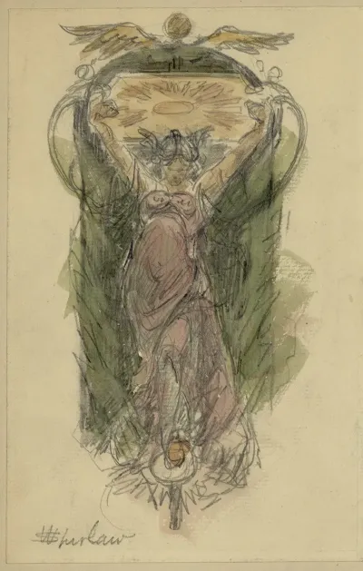 Study Drawing For Mural Of Woman No 1