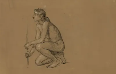 Study Drawing For The Figure Of Agriculture