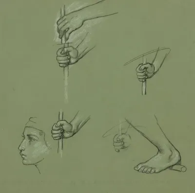 Study Drawings For The Figure Of Agriculture