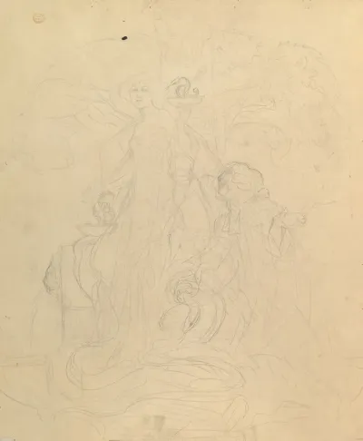 Study For A Bookplate With St George Rescuing A Maiden From A Dragon 2