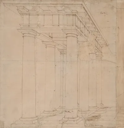 Study For A Colonnade In Perspective