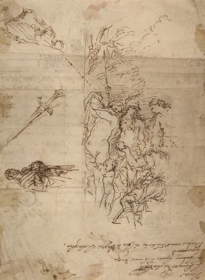Study For A Judgment Of Paris And Other Figure Studies