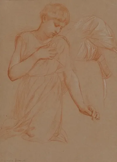 Study For A Kneeling Angel
