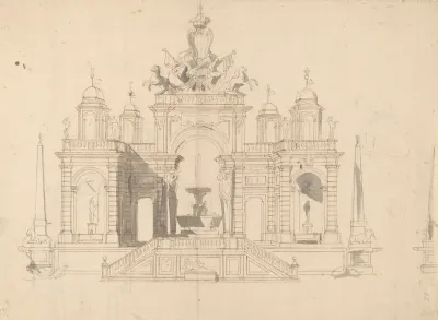 Study For A Macchina Of A Fountain Pavilion