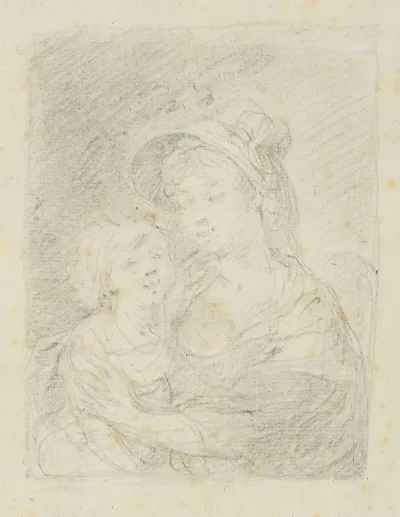 Study For A Painting Of Ewa Brzostowski Nee Chreptowicz With Daughter Izabella Ii