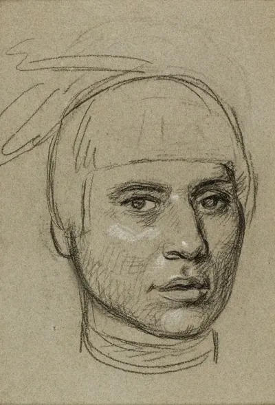 Study For A Portrait Of Chippewa Chief No Tin