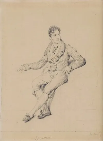 Study For A Portrait Of Gaspare Spontini 1774 1851