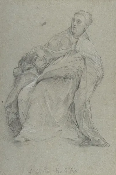 Study For A Seated Prelate Saint Gregory The Great