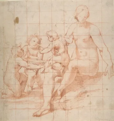 Study For A Virgin And Child With Two Angels