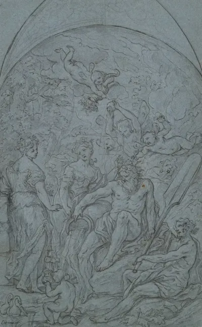 Study For An Allegory With River God And Plenty