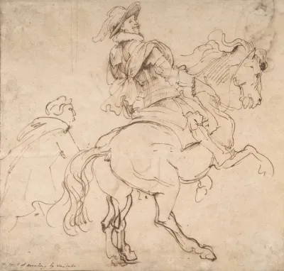 Study For An Equestrian Portrait Possibly That Of Albert De Ligne Count Of Arenberg