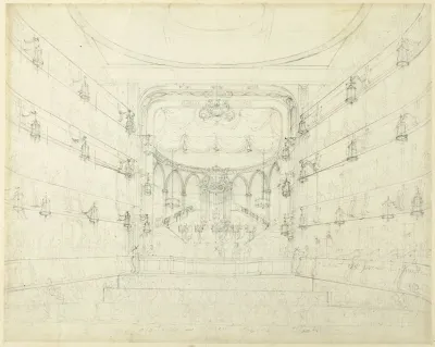 Study For An Oratorio Covent Garden Theater From Microcosm Of London