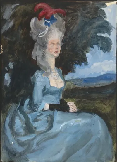 Study For Aunt Pedigree From Oliver Goldsmiths She Stoops To Conquer