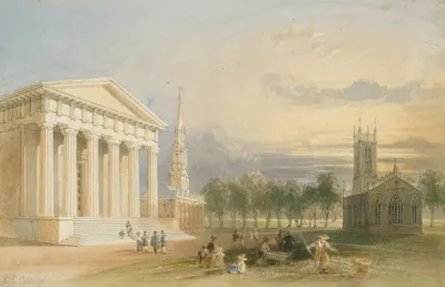 Study For Bartletts View Of Yale College And Statehouse