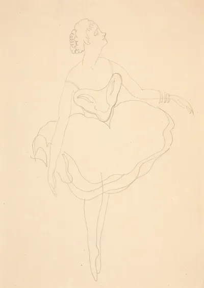 Study For Costume Sketch Bal Masque