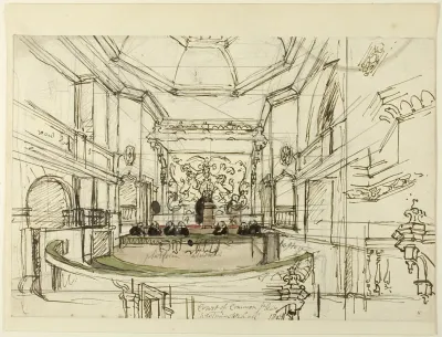 Study For Court Of Common Pleas Westminster Hall From Microcosm Of London