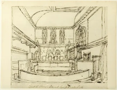 Study For Court Of Kings Bench Westminster Hall From Microcosm Of London