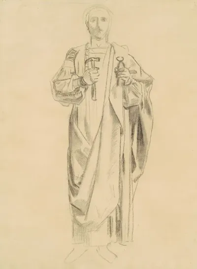 Study For Dogma Of The Redemption Frieze Of Angels Recto