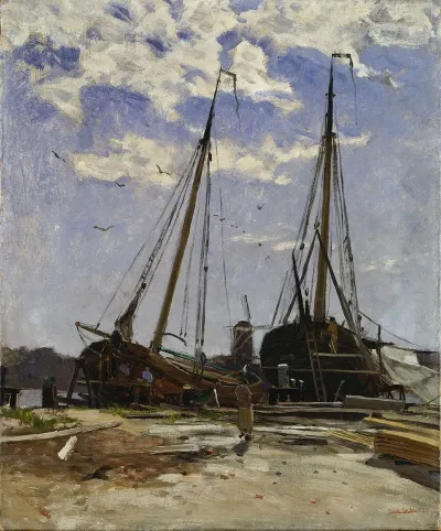 Study For Dordrecht Harbour 1880 Goteborgs Konstmuseum