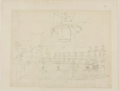 Study For Drawing From Life At The Royal Academy Somerset House From Microcosm Of London