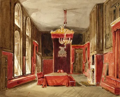 Study For Drawing Room St James From Microcosm Of London