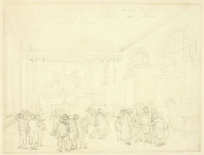 Study For Excise Office Broad Street From Microcosm Of London