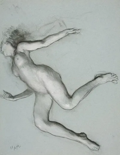 Study For Figure Of 11 Am For The Hours Ceiling At The State Capitol Building In Harrisburg Pennsylvania