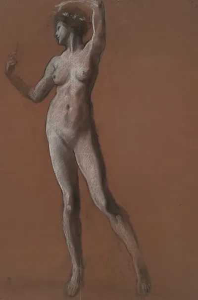Study For Figure Of 3 Pm For The Hours Ceiling At The State Capitol Building In Harrisburg Pennsylvania
