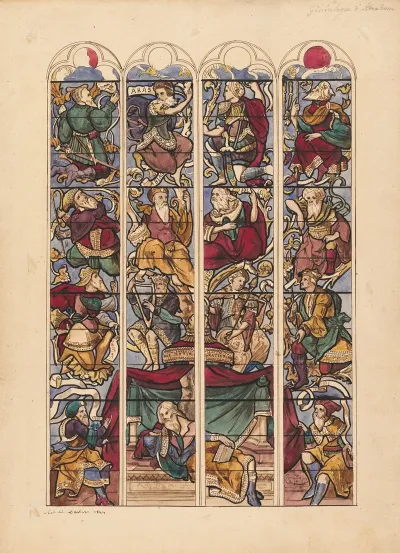 Study For Four Stained Glass Windows Genealogie Dabraham
