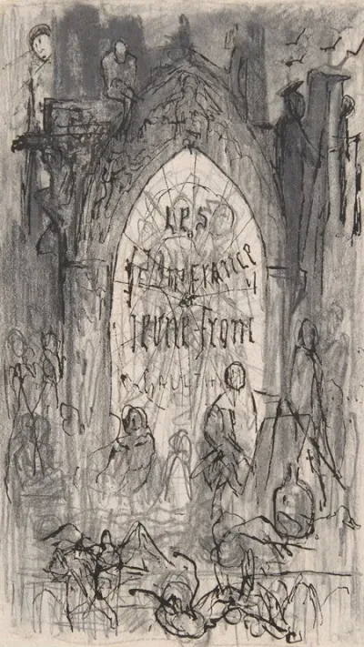 Study For Frontispiece For Les Jeunes France By Theophile Gautier