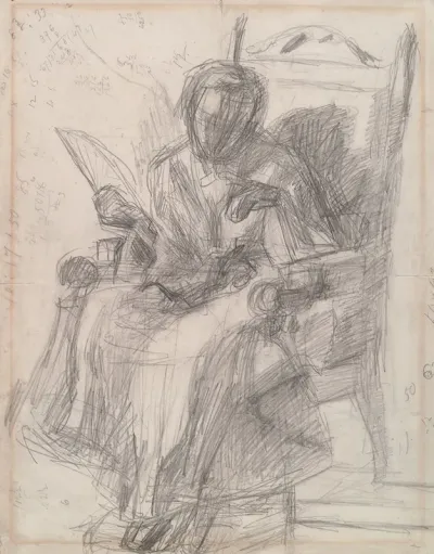 Study For Girl With Cat Katherine