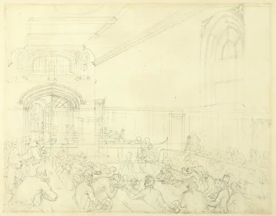 Study For Guild Hall Examination Of A Bankrupt Before His Creditors From Microcosm Of London