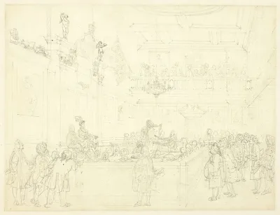 Study For Heralds College The Hall From Microcosm Of London