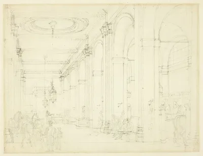 Study For Kings Mews Charing Cross From Microcosm Of London