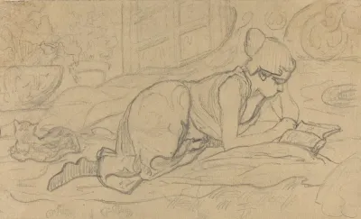 Study For La Liseuse Couchee