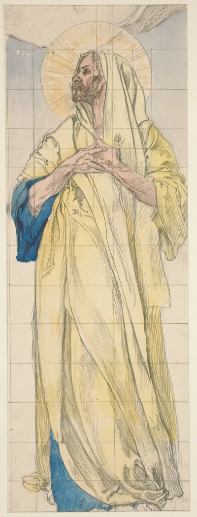 Study For Louis Comfort Tiffanys Center Window For Childrens Window St Peters Church Morristown Nj 3